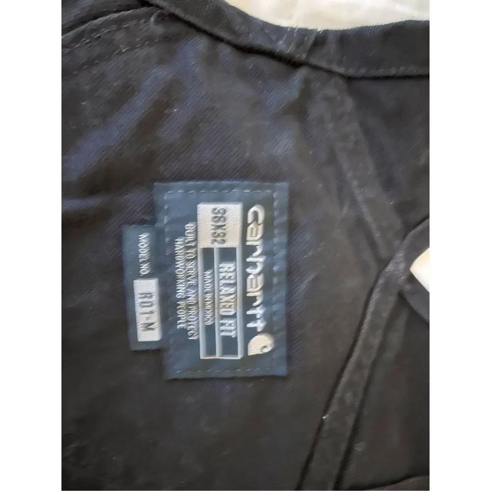 Black Carhartt Bibs 38 x 32 - Picture 3 of 11